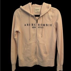 Abercrombie & Fitch Women's Pink Zip-Up Hoodie Size S